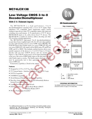 MC74LCX138DR2G datasheet  